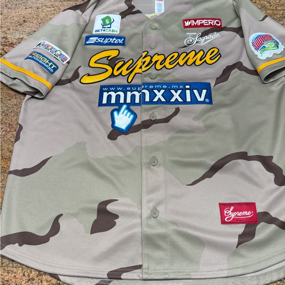 Supreme Gray and Brown Camouflage Jersey